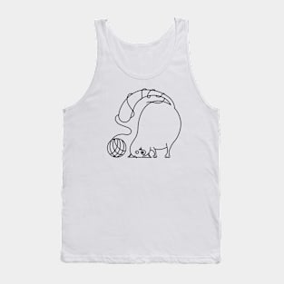 Cute Fat Cat with ball of Thread Tank Top